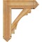 Ekena Millwork Merced Arts and Crafts Rough Sawn Bracket w/ Offset Brace, Western Red Cedar, 8"W x 26"D x 30"H BKT0806X26X30MRC03RWR - alternate 3